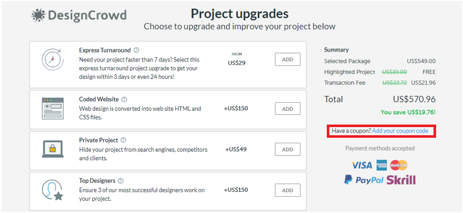 DesignCrowd Coupons