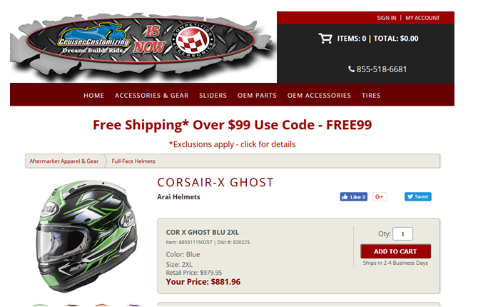 Cruiser Customizing Coupons